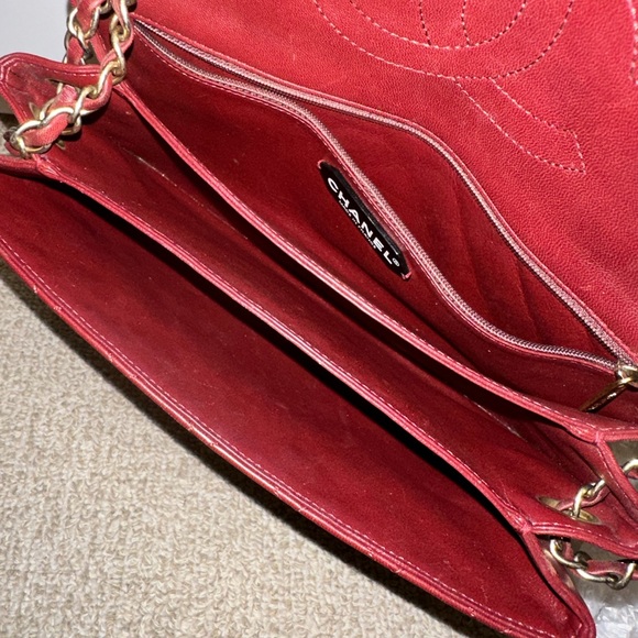 CHANEL Classic Matelasse Lambskin Leather Flap Bag Bordeaux Burgundy - Picture 10 of 11